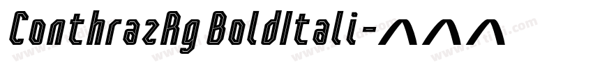 ConthrazRg BoldItali字体转换